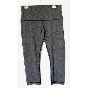 New Lululemon Wunder Under Heathered Black Grey Crop Luxtreme 21" Leggings